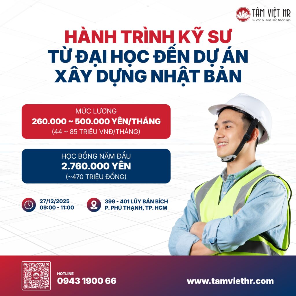 Kỹ sư Xây dựng làm việc tại Nhật Bản - Tâm Việt