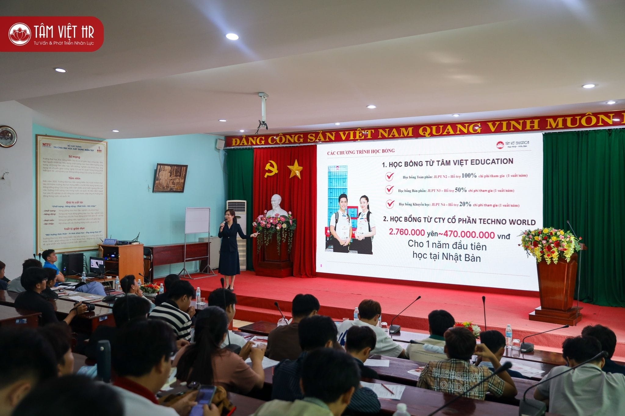 Tâm Việt tổ chức Hội thảo chương trình "Kỹ sư làm việc tại Nhật Bản" tại Đại học Xây dựng Miền Tây