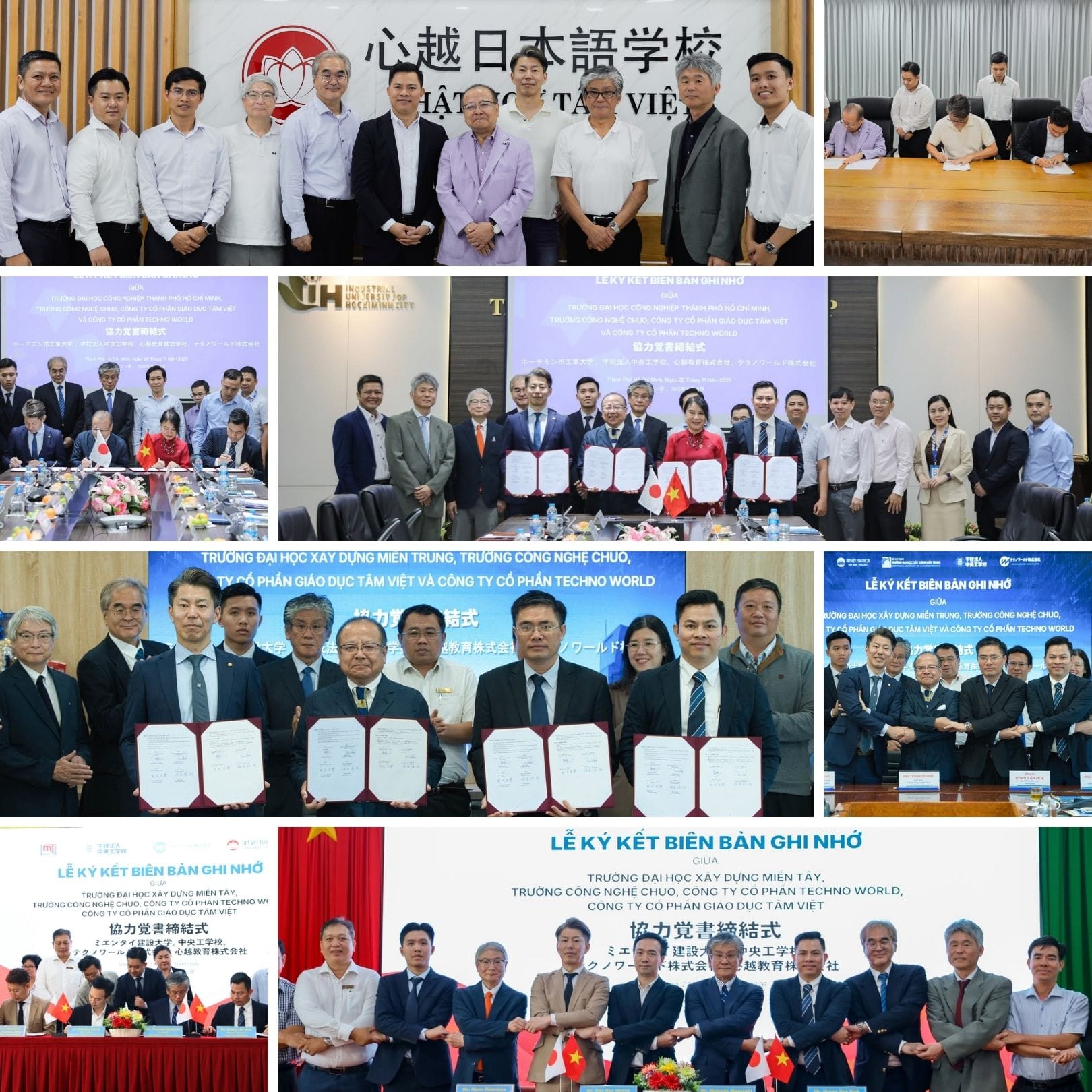 Tâm Việt Education, trường Công nghệ CHUO và Techno World hợp tác với các trường Cao đẳng, Đại học tại Việt Nam mở rộng cơ hội phát triển nguồn nhân lực ngành Xây dựng